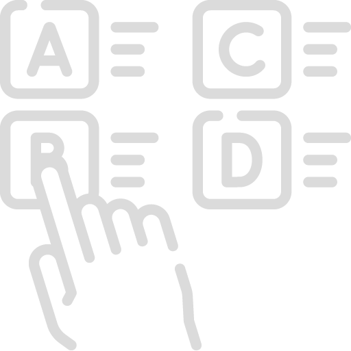 A hand is pointing to the a, b, c, d,